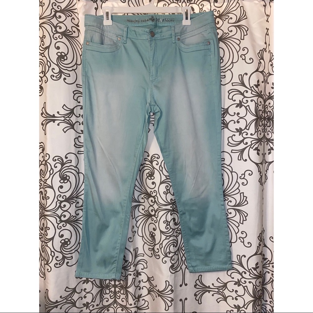 Simply Vera Baby blue skinny ankle jeans